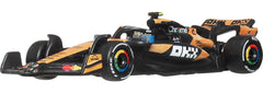 Hot Wheels Race Team McLaren F1 Team (#4) 1:64 Scale Premium Die-Cast Formula 1 Collectible Toy Race Car with Real Riders Tires & Metal/Metal Body & Chassis for Collectors