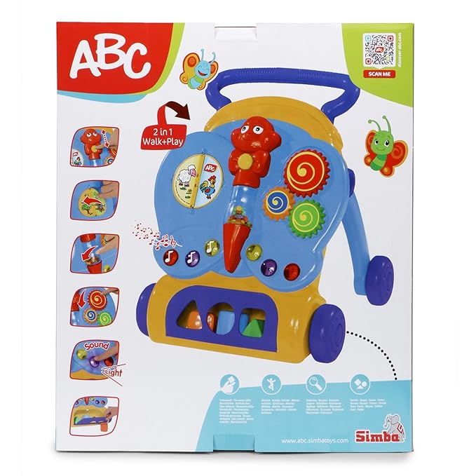 Simba ABC Baby Walker Butterfly ActivityToy with Sound Effects For Toddlers