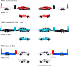 Majorette Porsche Race Trailer Assortment For Kids & Collectors Styles & Design May Vary