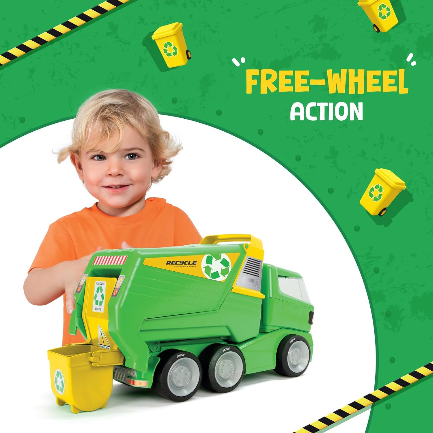 Funskool MOLTO Garbage Truck, Toy Truck, Nesting & Stackable Toy for Kids Ages 2 Years & Up