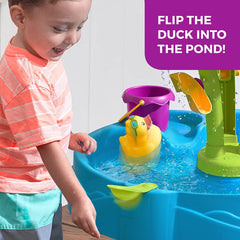 Step2 Summer Showers Splash Tower Water Table | Kids Water Play Table with 8-Pc Water Toy Accessory Set