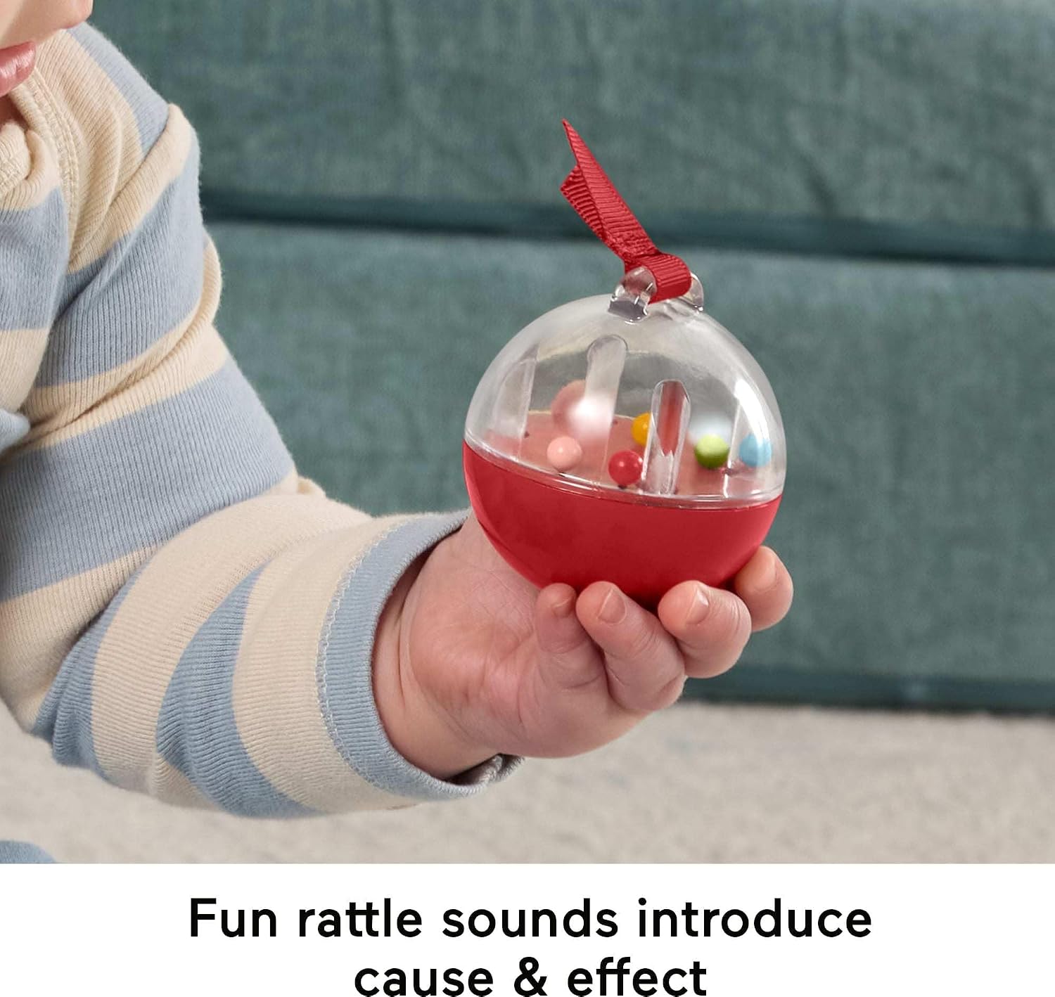 Fisher-Price Baby Toys Mini Me Moments Reel Fun Fishing Set, 4-Piece Sensory Activities for Newborn Developmental Play Ages 3+ Months