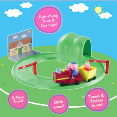 Peppa Pig Grandpa's Train and Track Playset with Sound Effects, Includes 2 Figures, Peppa Pig Preschool Toys for Girls and Boys 3 Years and Up