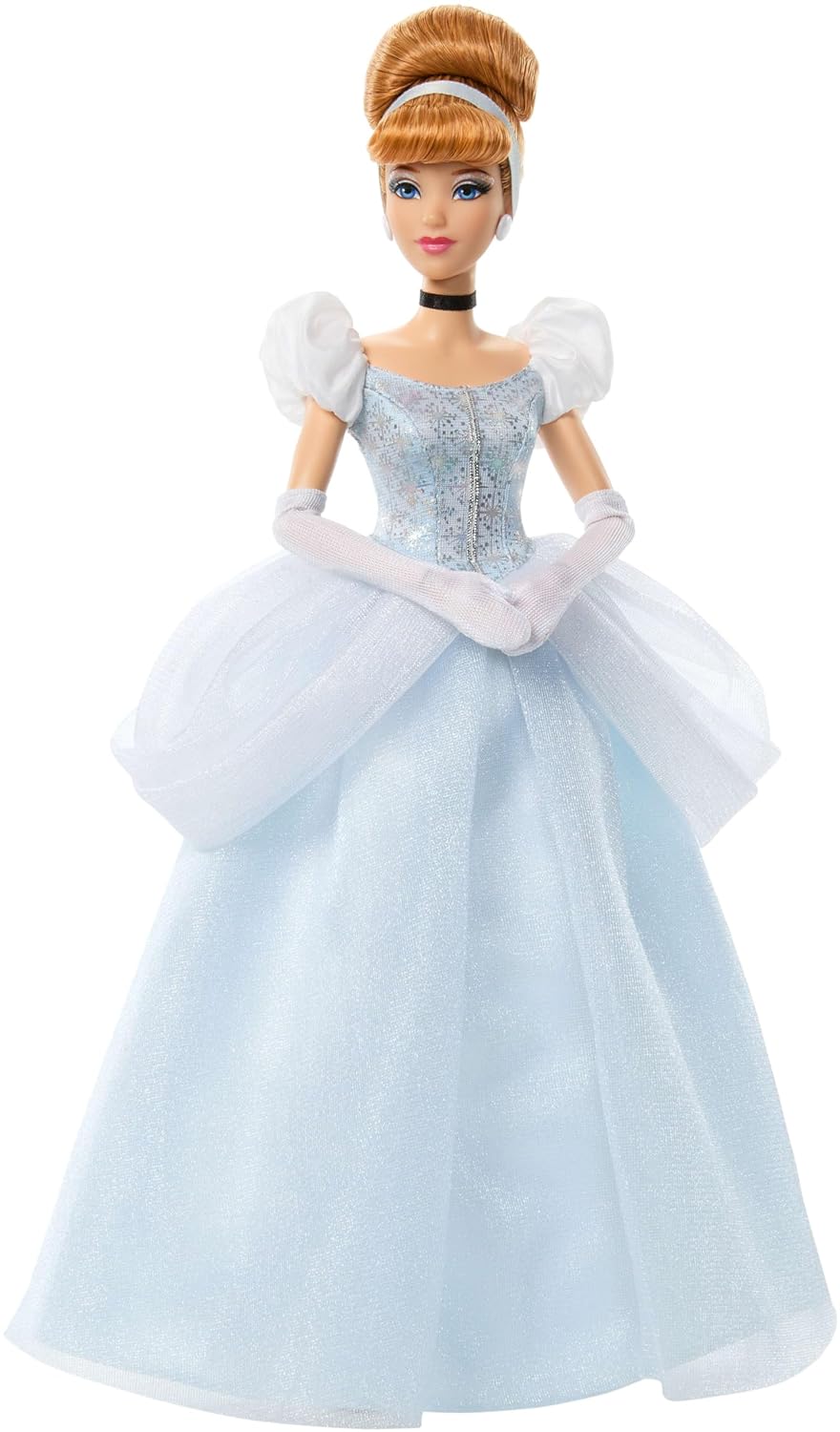 Disney Princess Cinderella Sparkling Princess Fashion Doll & Accessories with Removable Dress, Shoes, Necklace & Earrings, Inspired by Movie