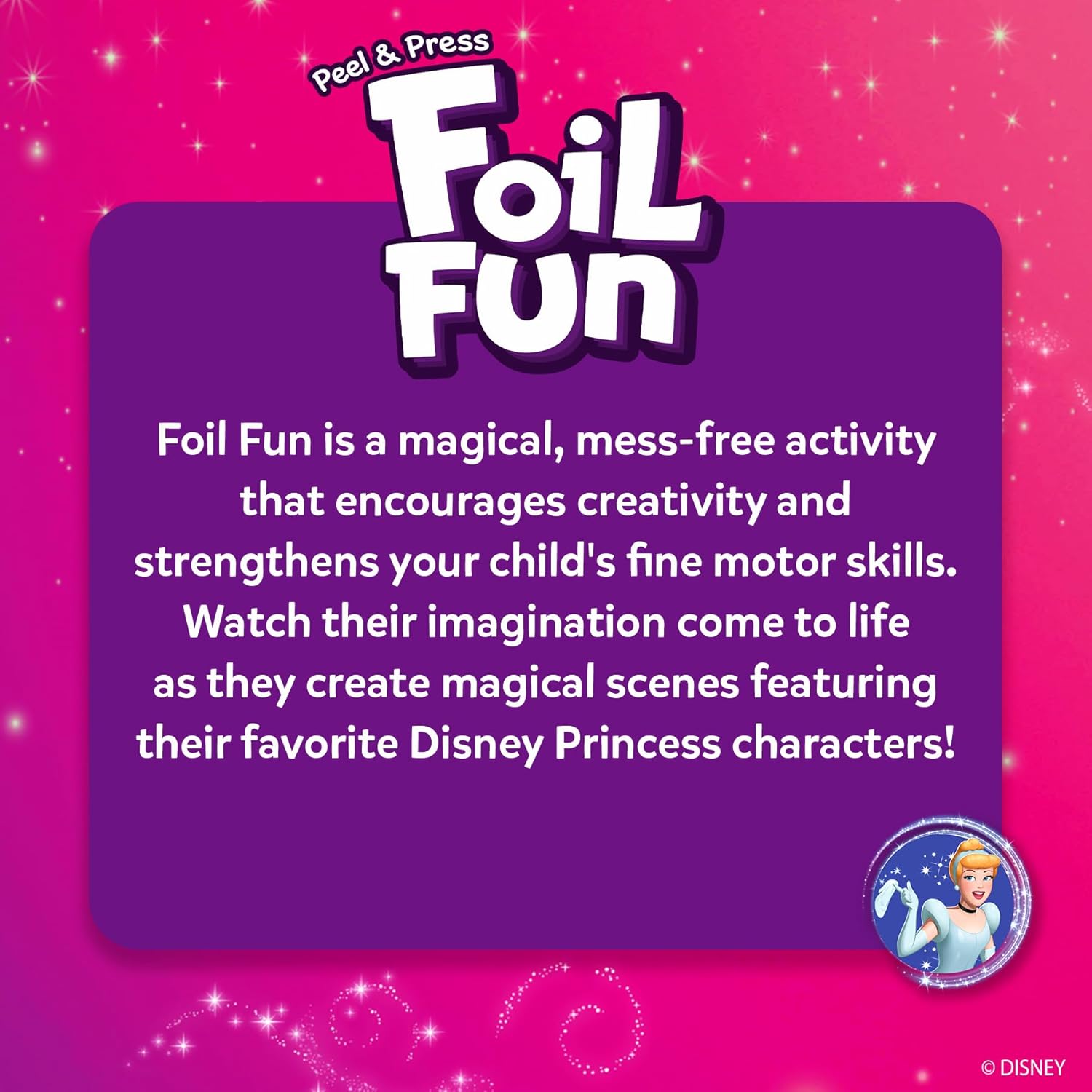 Skillmatics Foil Fun Disney Princess No Mess Art Kit For Kids Ages 4+