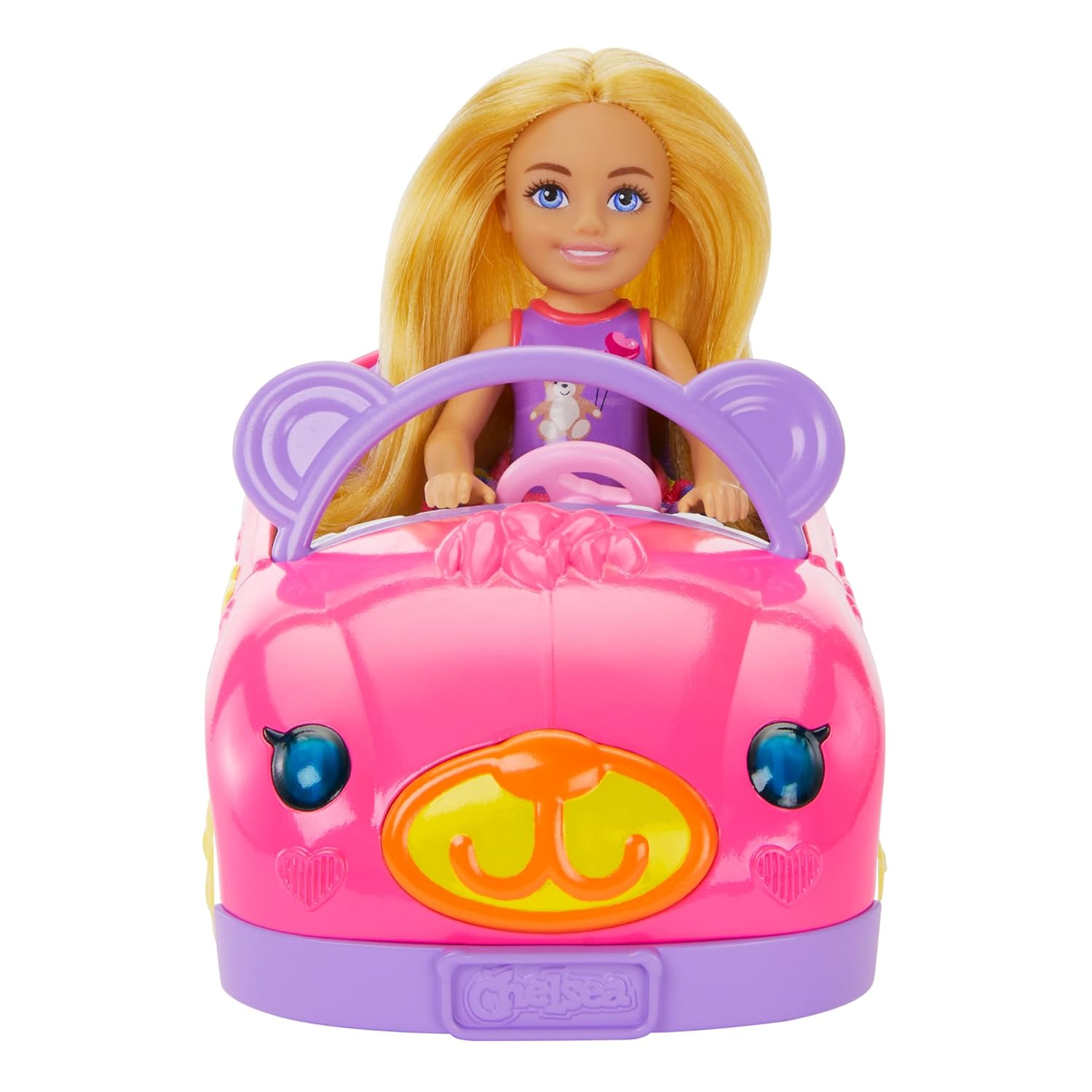 Barbie Chelsea Doll Toy Car Set with Bear-Themed Convertible