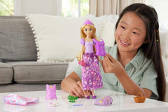 Disney Princess 2-In-1 Stories Rapunzel Fashion Doll With 2 Snap-On Bodices, 2 Skirts & 9 Accessories For Kids Ages 3+