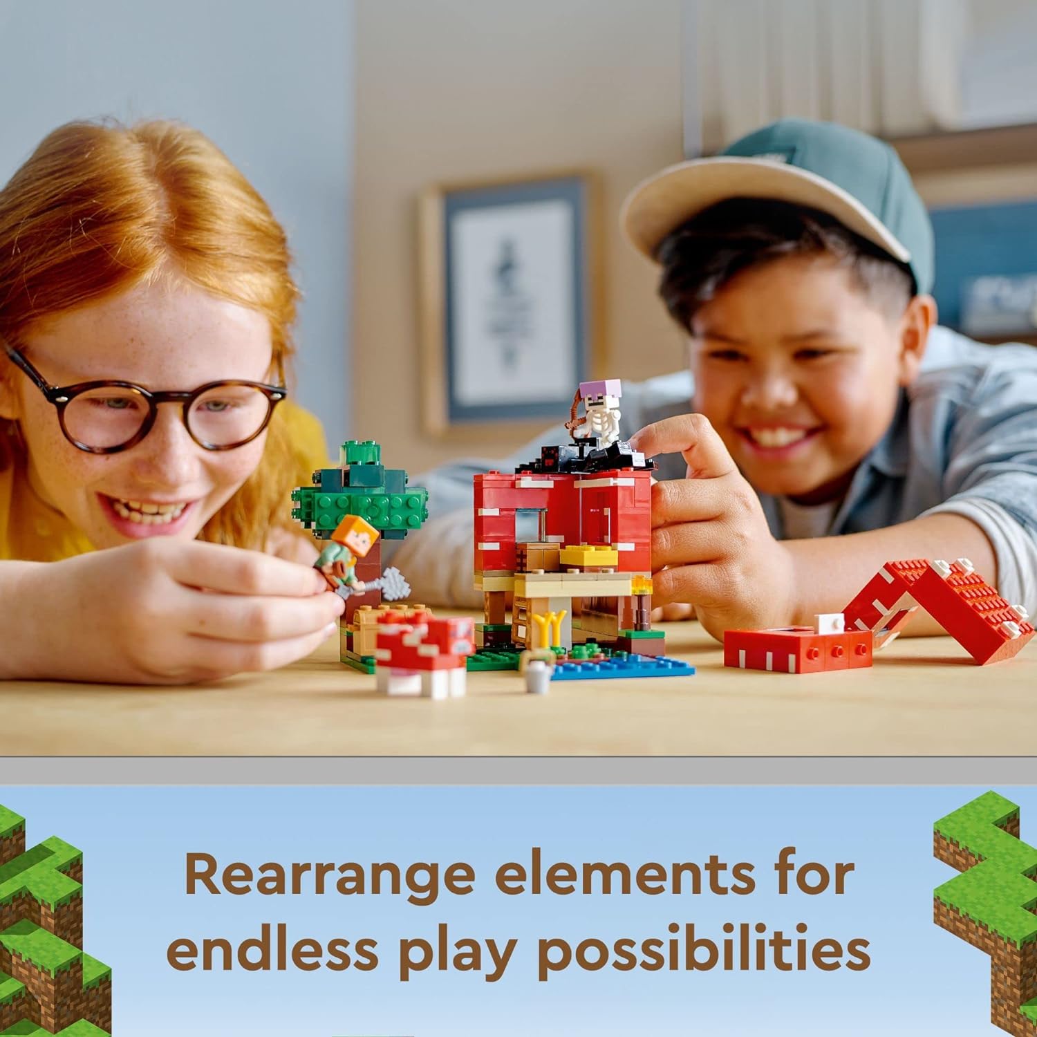 LEGO Minecraft The Mushroom House Set Building Kit for Ages 8+