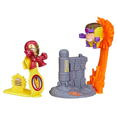 Marvel Stunt Squad 1.5-Inch Iron Man vs. M.O.D.O.K. Playset For Kids Ages 4 Years And Up