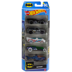 Hot Wheels 1:64 Scale Toy Cars, Set of 5 Batman-Themed Vehicles
