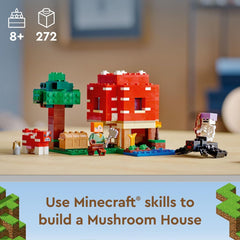 LEGO Minecraft The Mushroom House Set Building Kit for Ages 8+