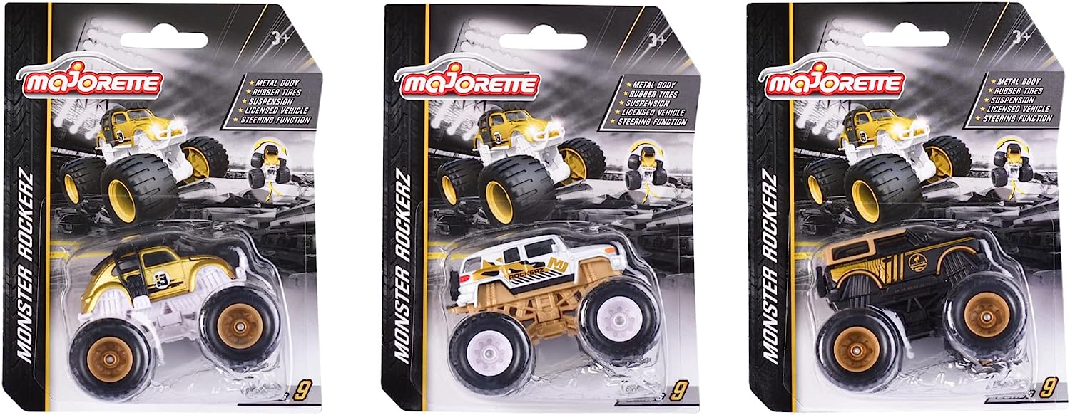 Majorette Limited Edition 9 Gold Rockerz Cars - Design & Style May Vary, Only 1 Model Included