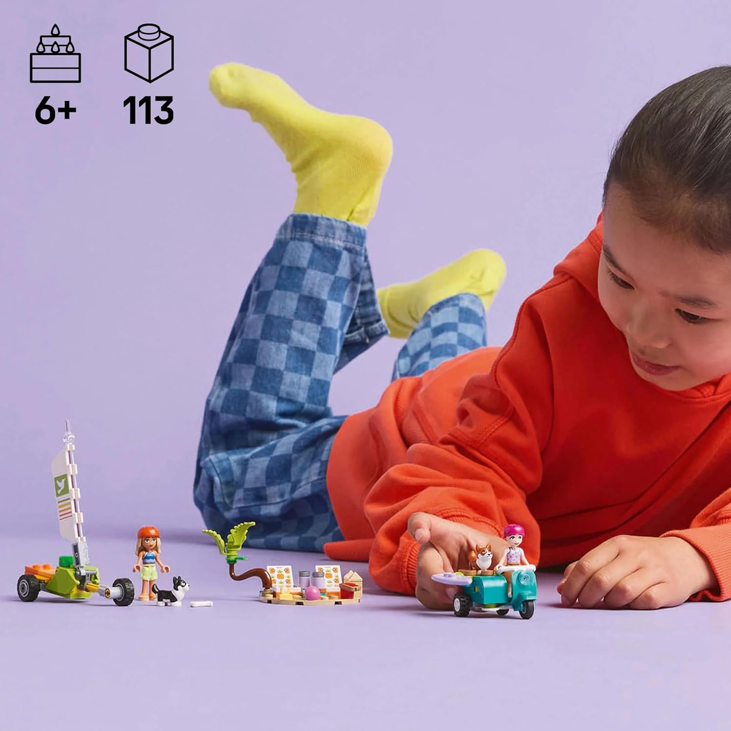 LEGO Friends Surfing Dogs and Scooter Adventure Building Kit For Ages 6+