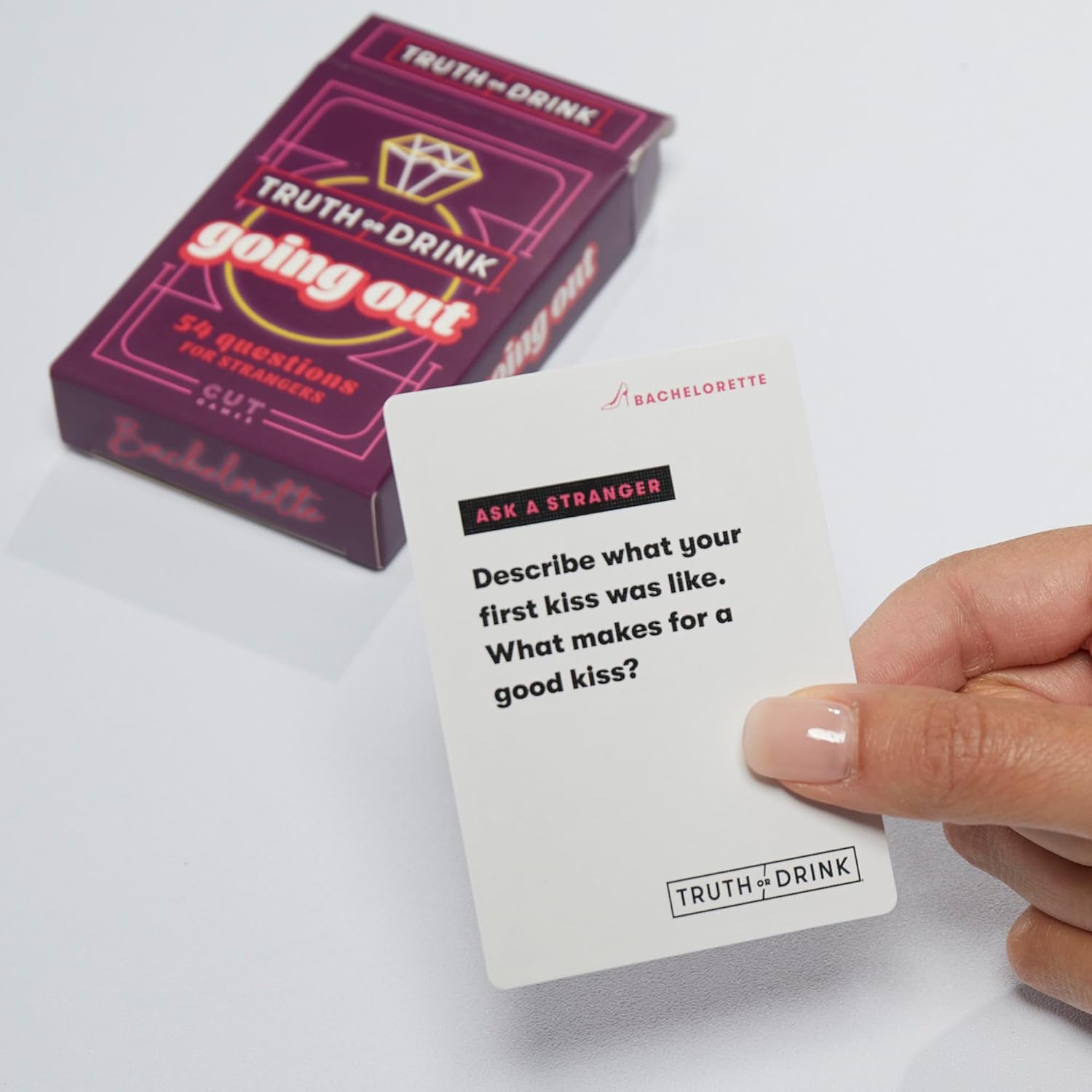 Hasbro Gaming Truth or Drink Bachelorette Party Edition | Adult Party Game |108 Revealing and Hilarious Questions for Girls Nights Out or in For Ages 21+