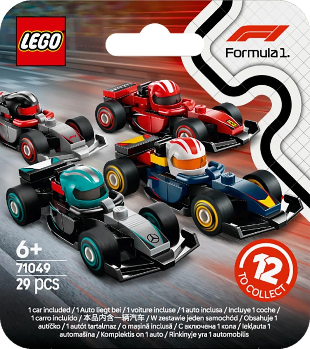 LEGO F1 Collectible Race Cars For Kids and Collectors,Design & Styles May Vary, Any 1 Model