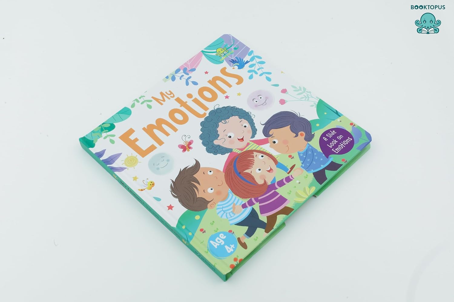 Booktopus Slide and Learn Board Book - My Emotions Emotional Learning Book - Interactive Books for Kids 4+
