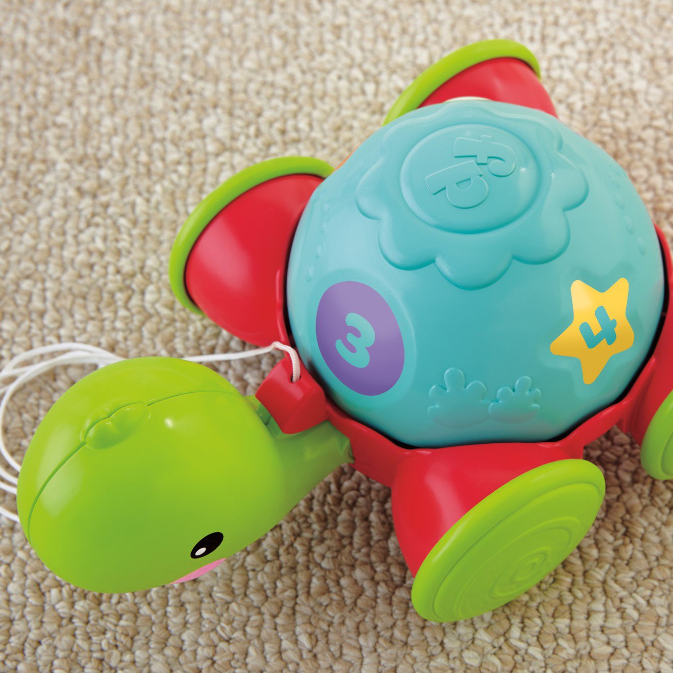 Fisher-Price Pull-Along Turtle, Baby and Toddler Pull Toy with Fun Actions for Ages 12 Months and Older