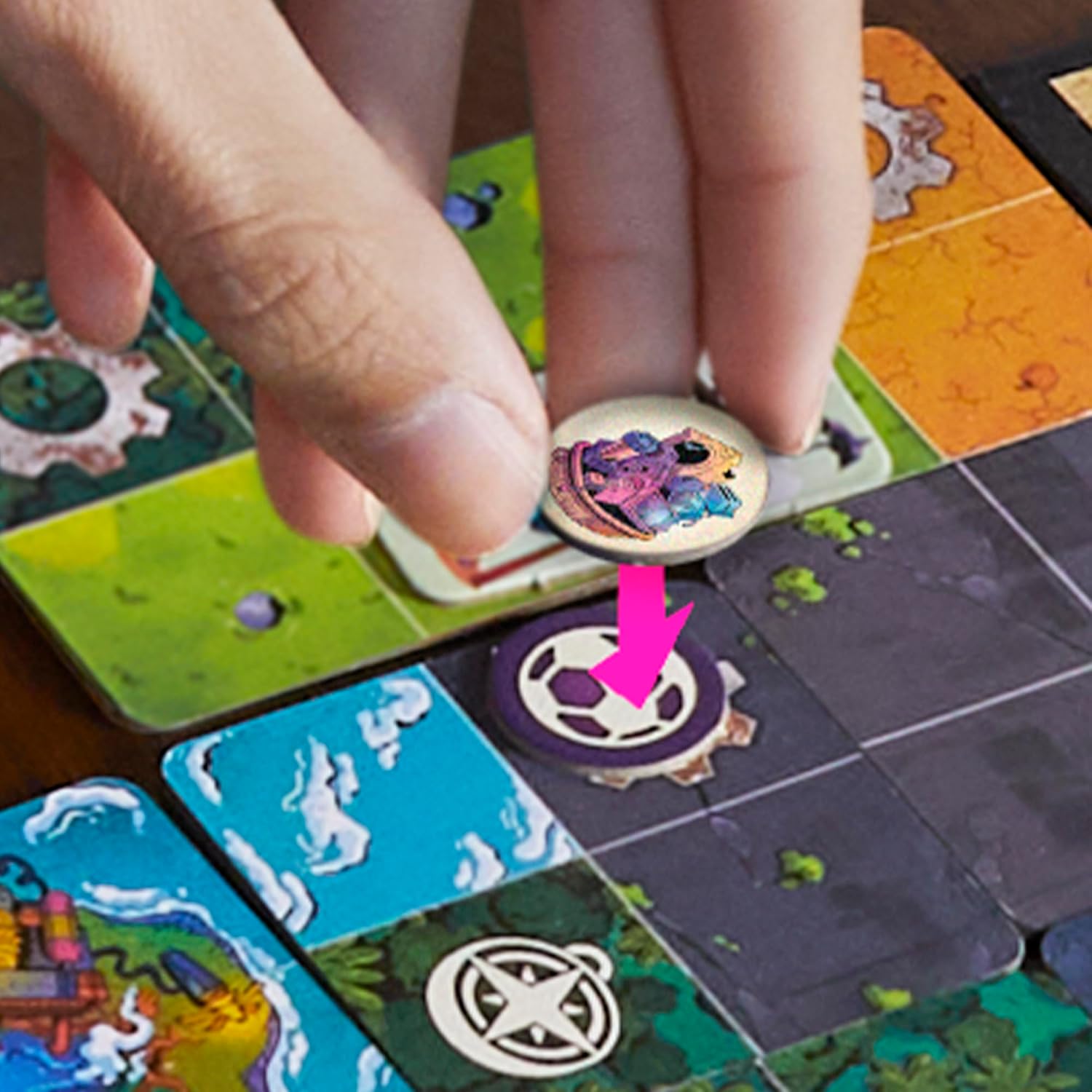 Hasbro Gaming Life in Reterra - A Community (Re) Building Strategy Board Game for Adults and Families for Ages 10+