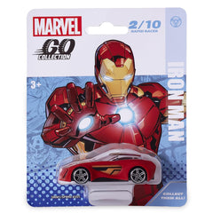 Marvel Go 1:64 Diecast Iron Man Rapid Racer Toy Car for Collection for Ages 3 years and up