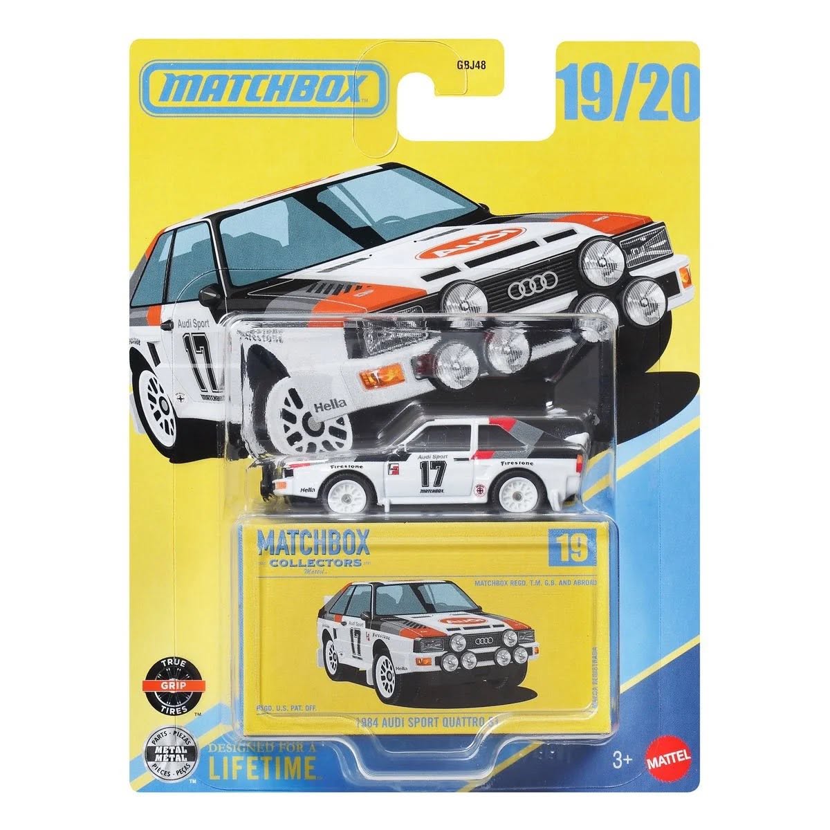 Matchbox Premium 1:64 Scale 1984 Audi Sport Quattro Die-Cast Toy Car with Collectible Box, Ages 4+