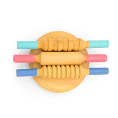 Mittimate Rolling Pins and Board (Chakla Belan) for Kids, Age 2 I Wooden Pretend Play Toys | Perfect Birthday Gift Choice for Children