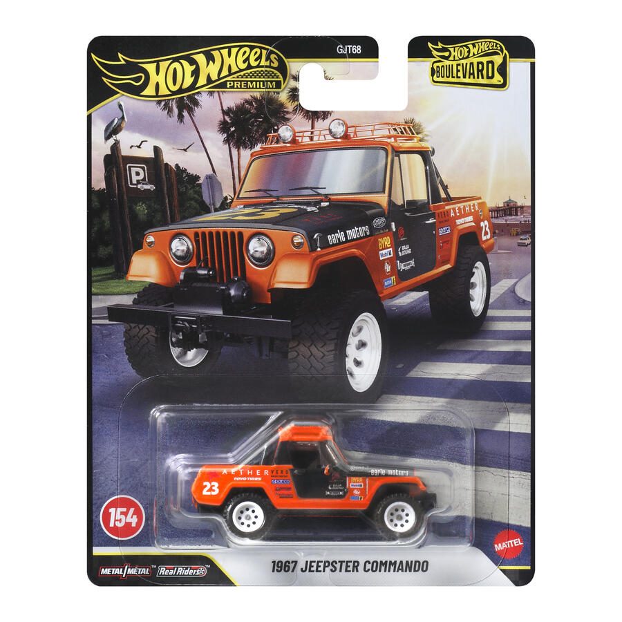 Hot Wheels Premium 2026 Boulevard 1:64 Scale Pack Of 5 Full Metal Body Construction & Real Riders Tires for Collectors