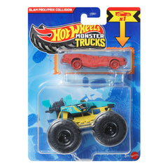 Hot Wheels Slam Prix Monster Truck Diecast Truck with 1:64 Scale Car for Ages 3+