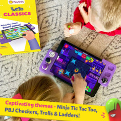 PlayShifu Tacto Classics - 4in1 Digital Board Games - Ludo, Checkers, Ladders, Tic Tac Toe for Kids Ages 4 Years & Up