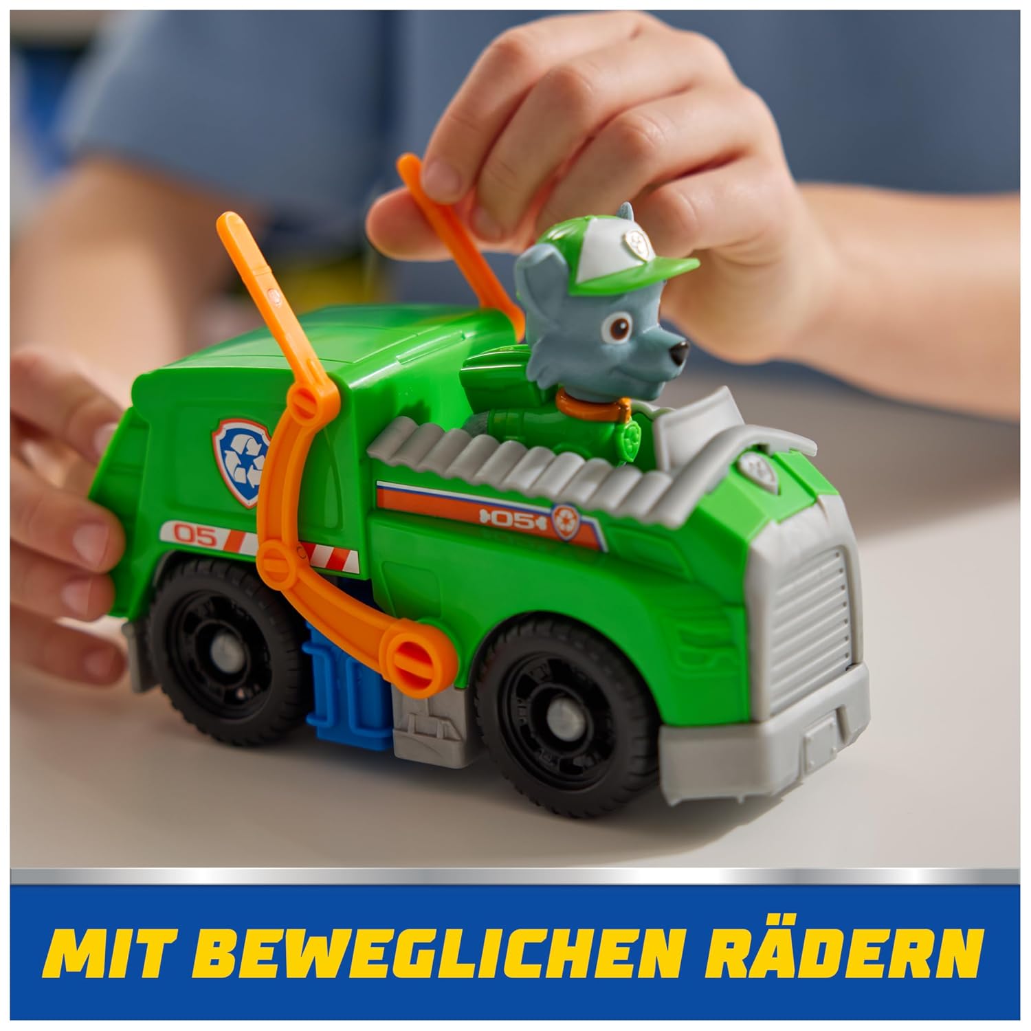 Paw Patrol Rocky Recycling Truck Vehicle with Removable Rocky Action Figures for Kids Ages 3+