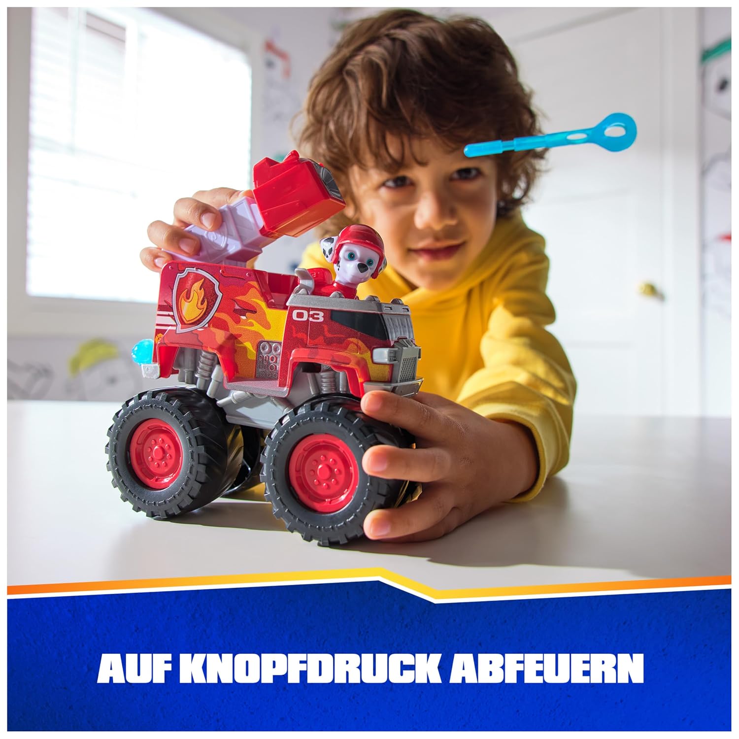 Paw Patrol Marshall Rescue Wheels - Collectable Action Car Figure For Kids 3 Years and Above