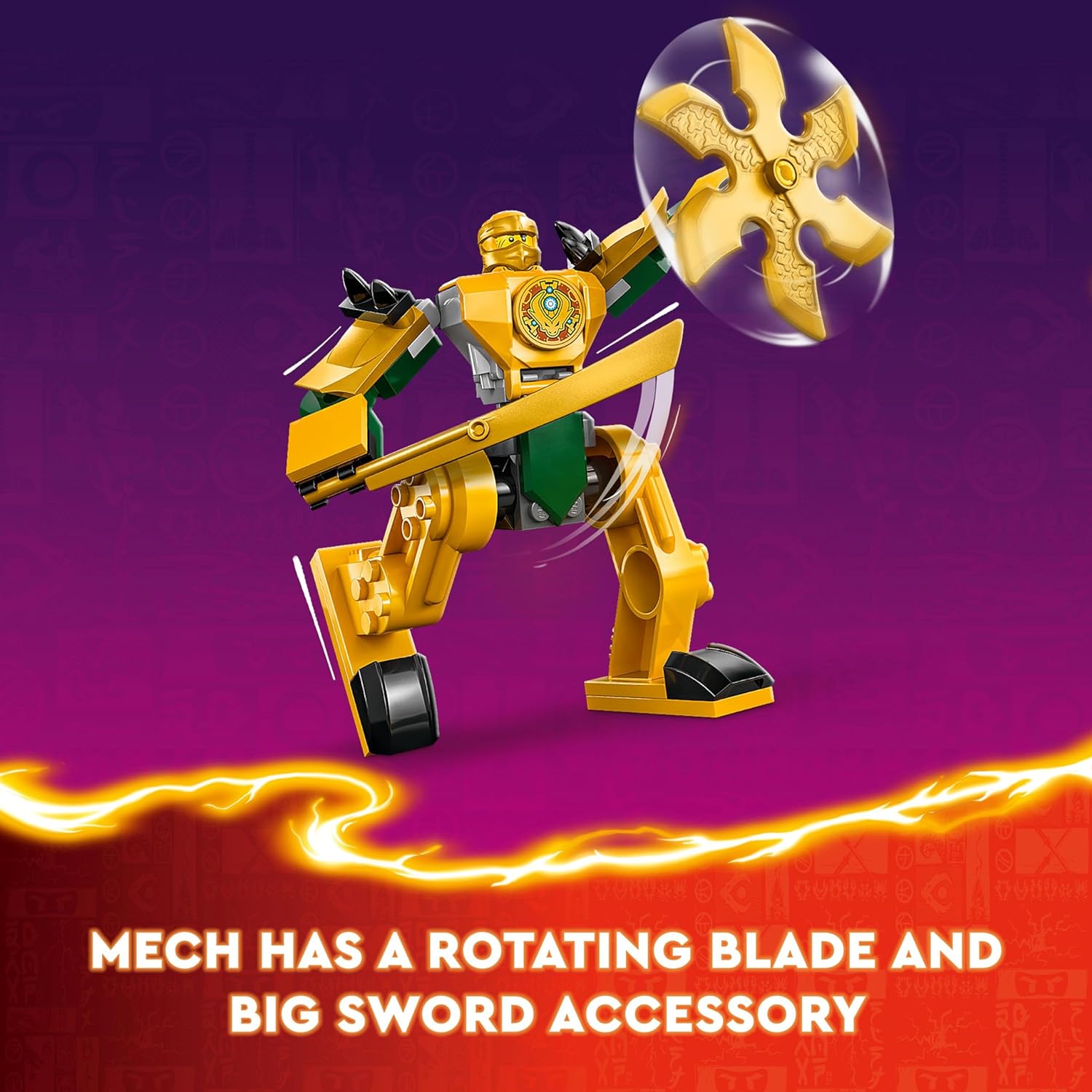LEGO NINJAGO Arin’s Battle Mech Ninja Toy Set Building Kit for Ages 4+