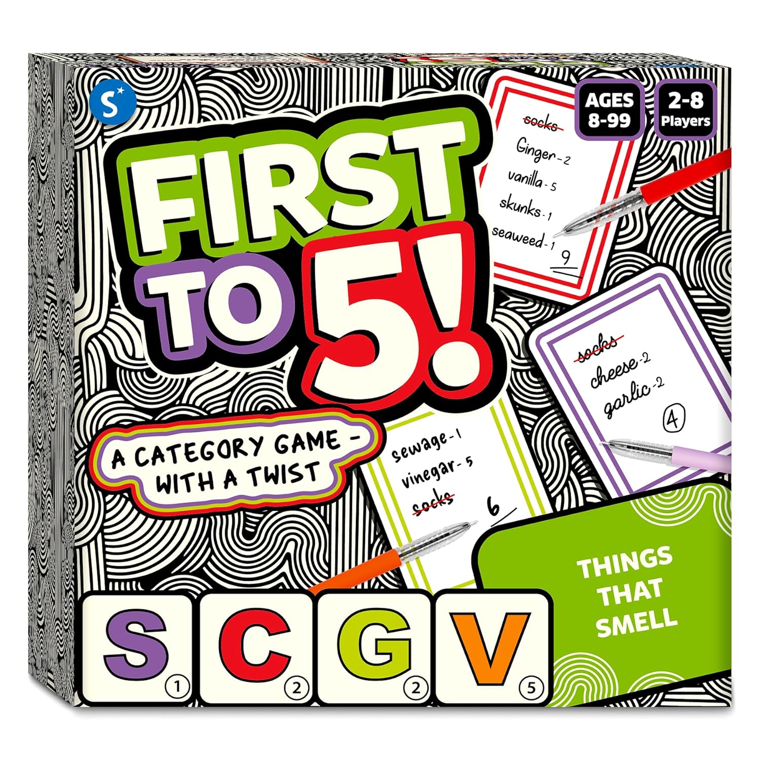 Skillmatics First to 5 Game with a Twist For Kids Ages 8+