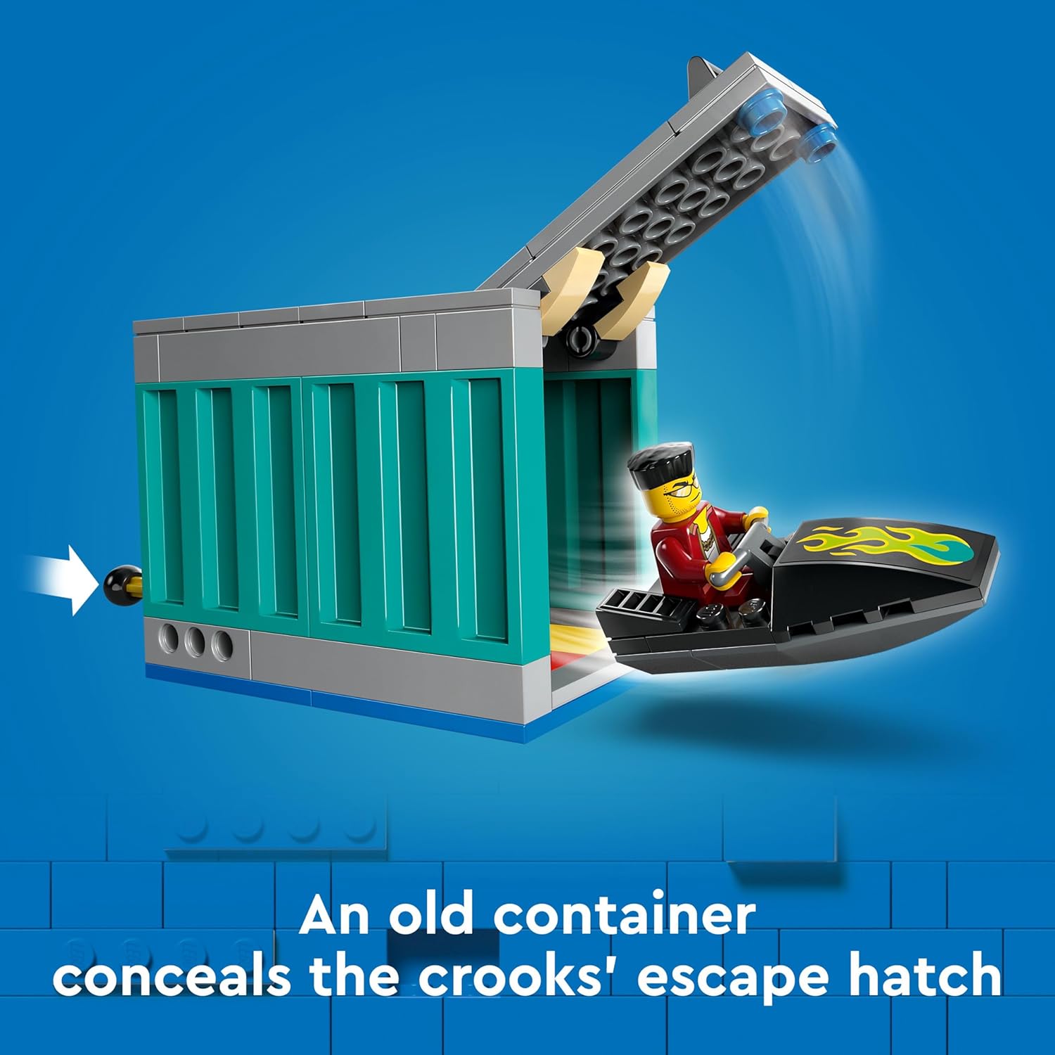 LEGO City Police Speedboat and Crooks’ Hideout Building Kit For Ages 6+