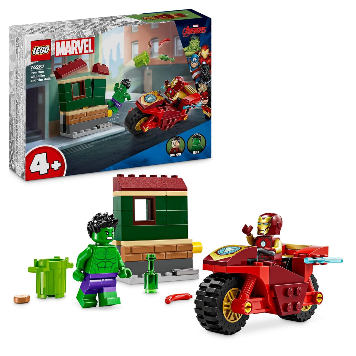Buy LEGO Marvel Iron Man with Bike and The Hulk Building Kit for