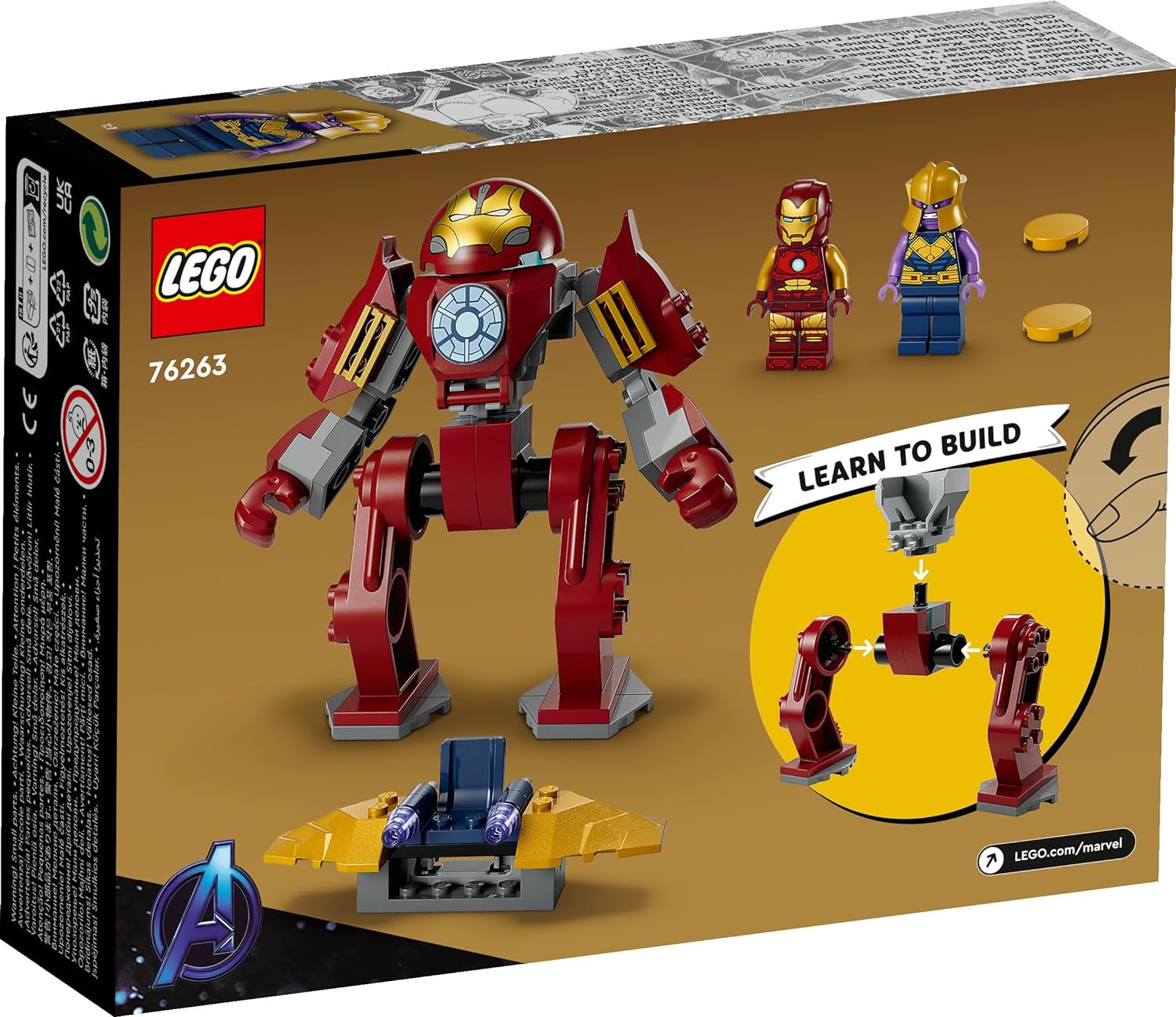 LEGO Marvel Iron Man Hulkbuster vs. Thanos Building Kit for Ages 5+