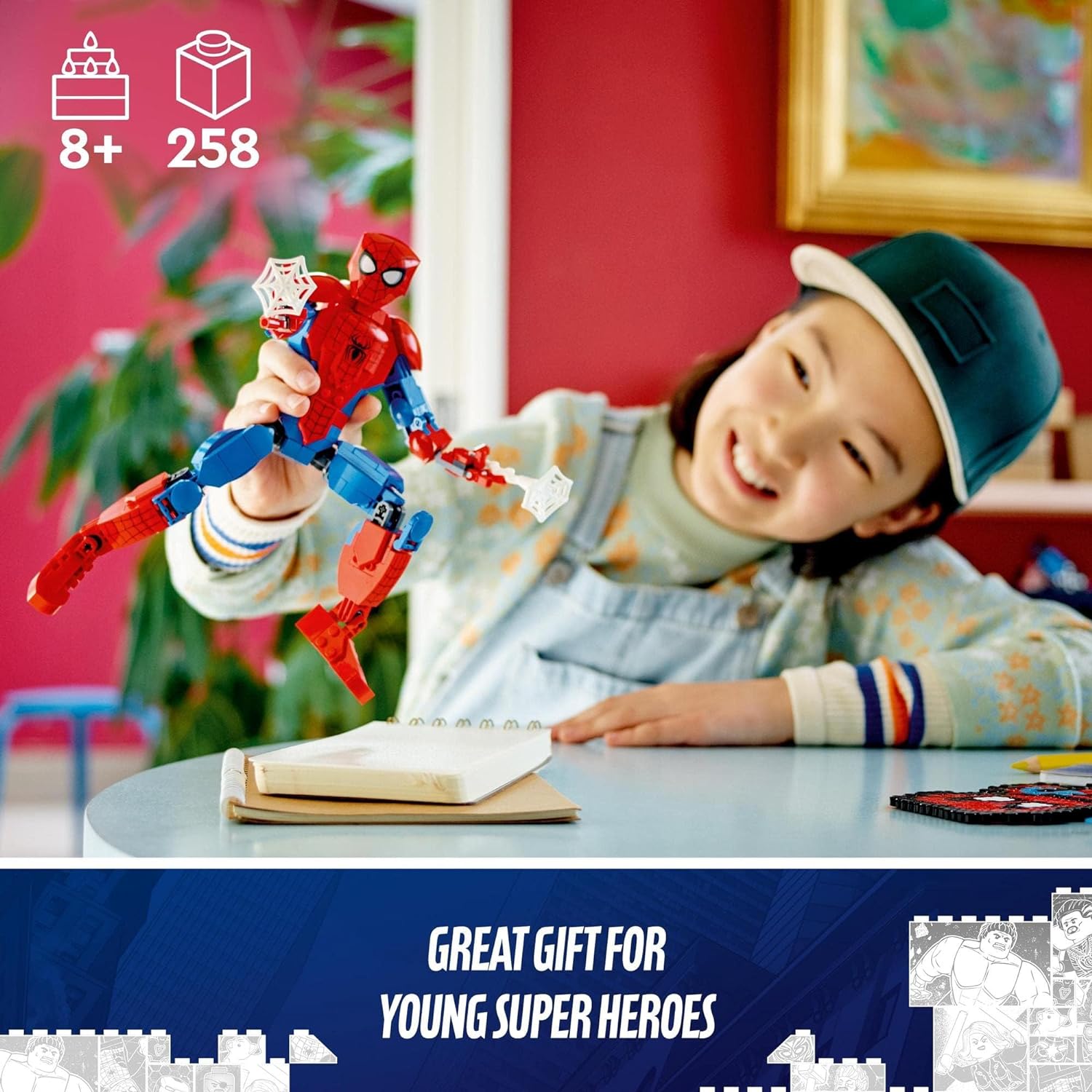LEGO Marvel Spider-Man Figure Building Kit for Ages 8+
