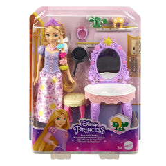 ​Disney Princess Rapunzel Doll with Vanity, Pascal and 10 Accessories, Inspired by the Disney Movie for Kids Ages 3 Years & Up