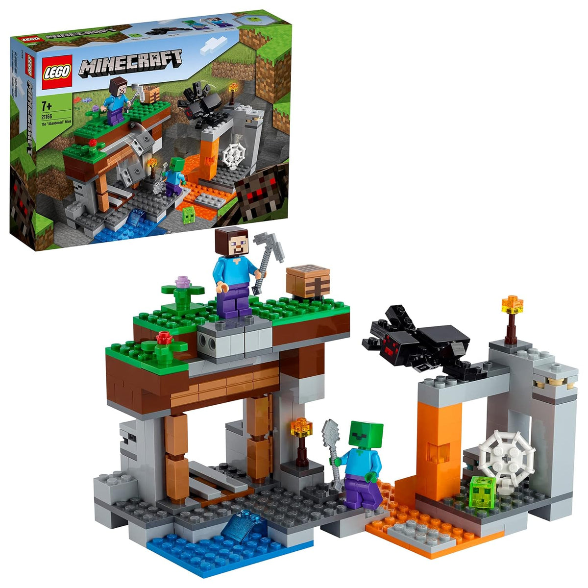 LEGO Minecraft The Abandoned Mine Set Building Kit for Ages 7+