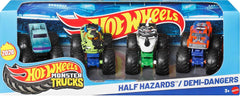 Hot Wheels Monster Trucks Half Hazards Pack 1:64 Scale Monster Trucks Set of 4 with Giant Wheels