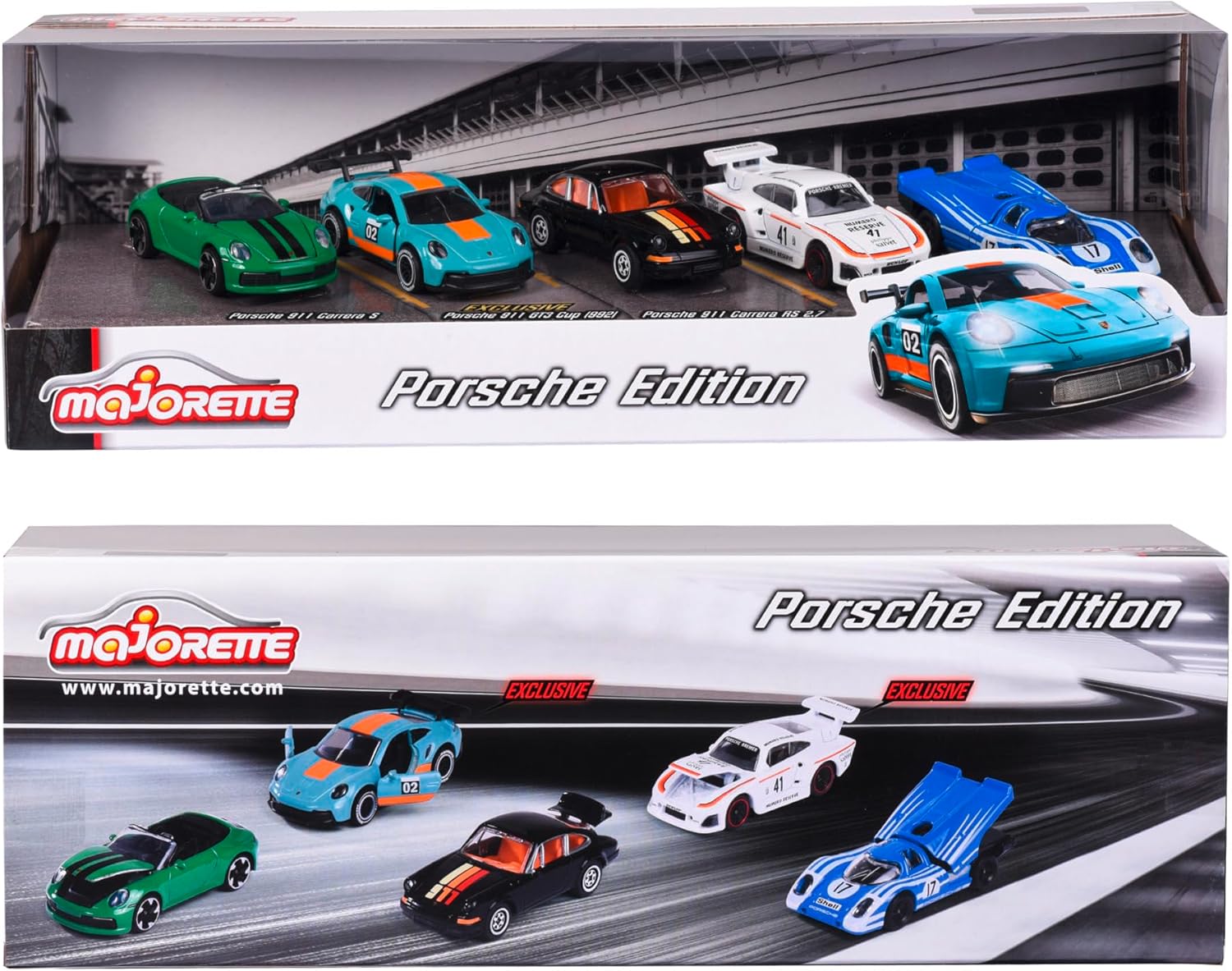 Majorette Porsche Motorsport 5 Car Giftpack Die-cast Vehicle For Kids & Collectors Ages 3 and Up