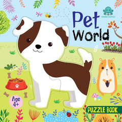 Booktopus Square Puzzle Board Book - Pet World Learning Puzzle with Easy Grip Pieces - Educational Toys for Kids 4+