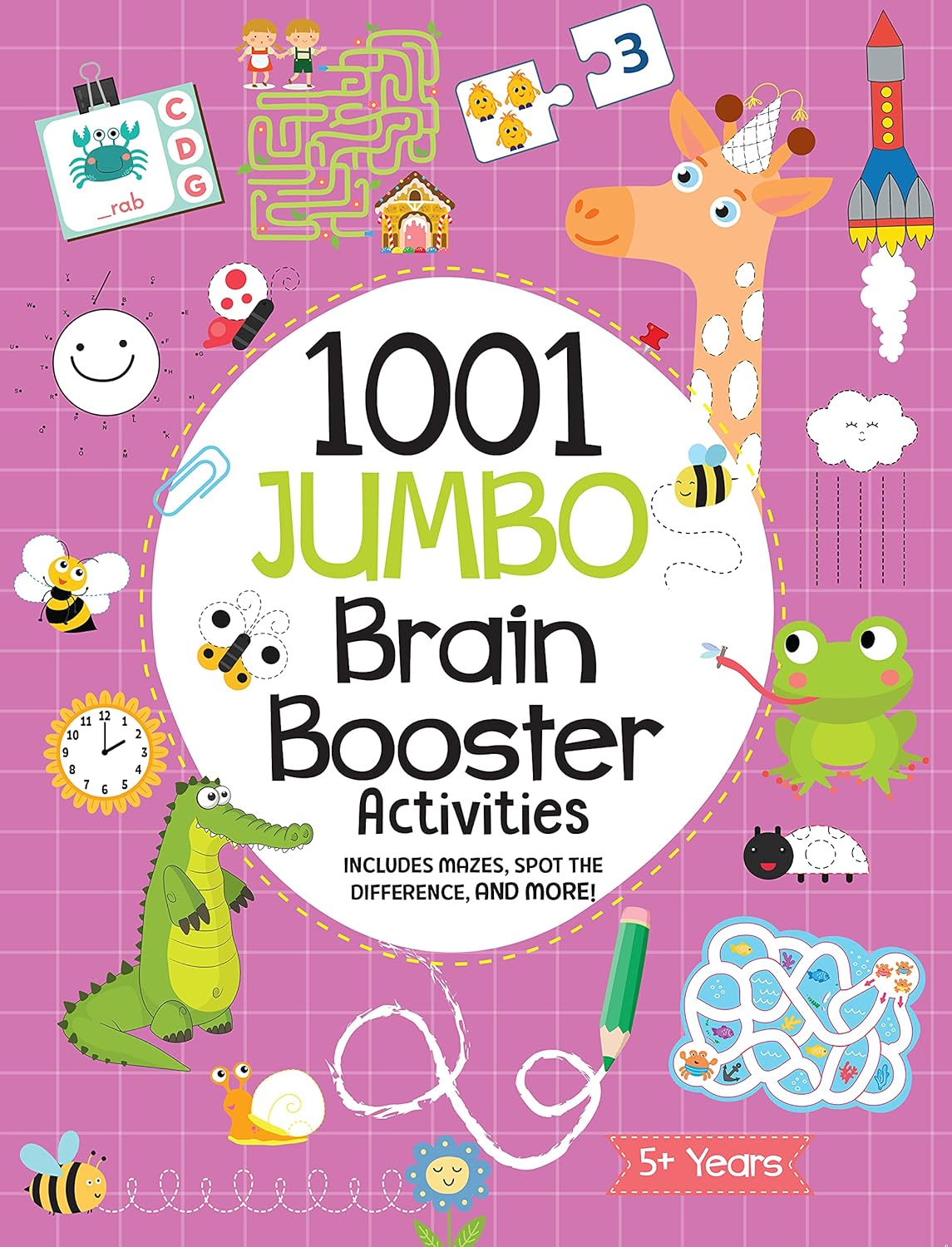 Pegasus 1001 Jumbo Brain Booster Activities for 5 to 8 Years Old Kids