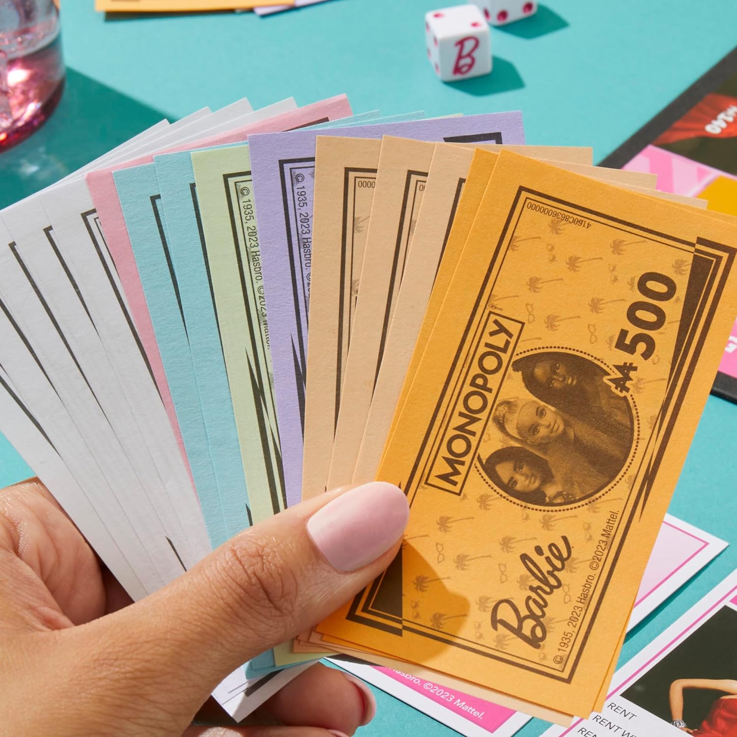 Monopoly Barbie Edition 2-6 Players Fun Family Board Game for Kids and Adults Ages 8+