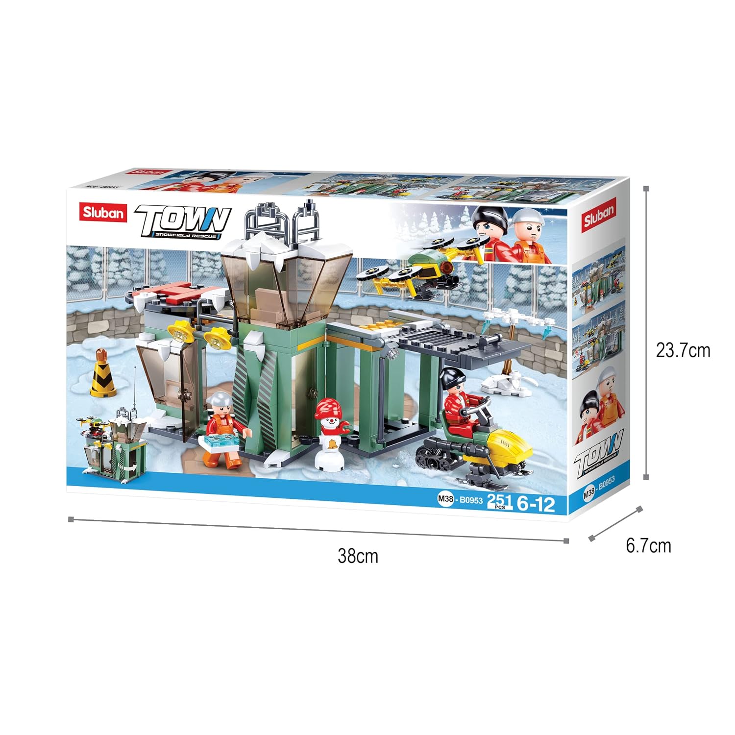 Sluban Town Snowfield Rescue Base Building Blocks For Ages 6+