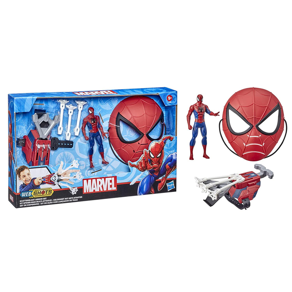 Marvel Spider-Man Web Shots Scatterblast Armor Set for Kids Ages 5 Years & Up