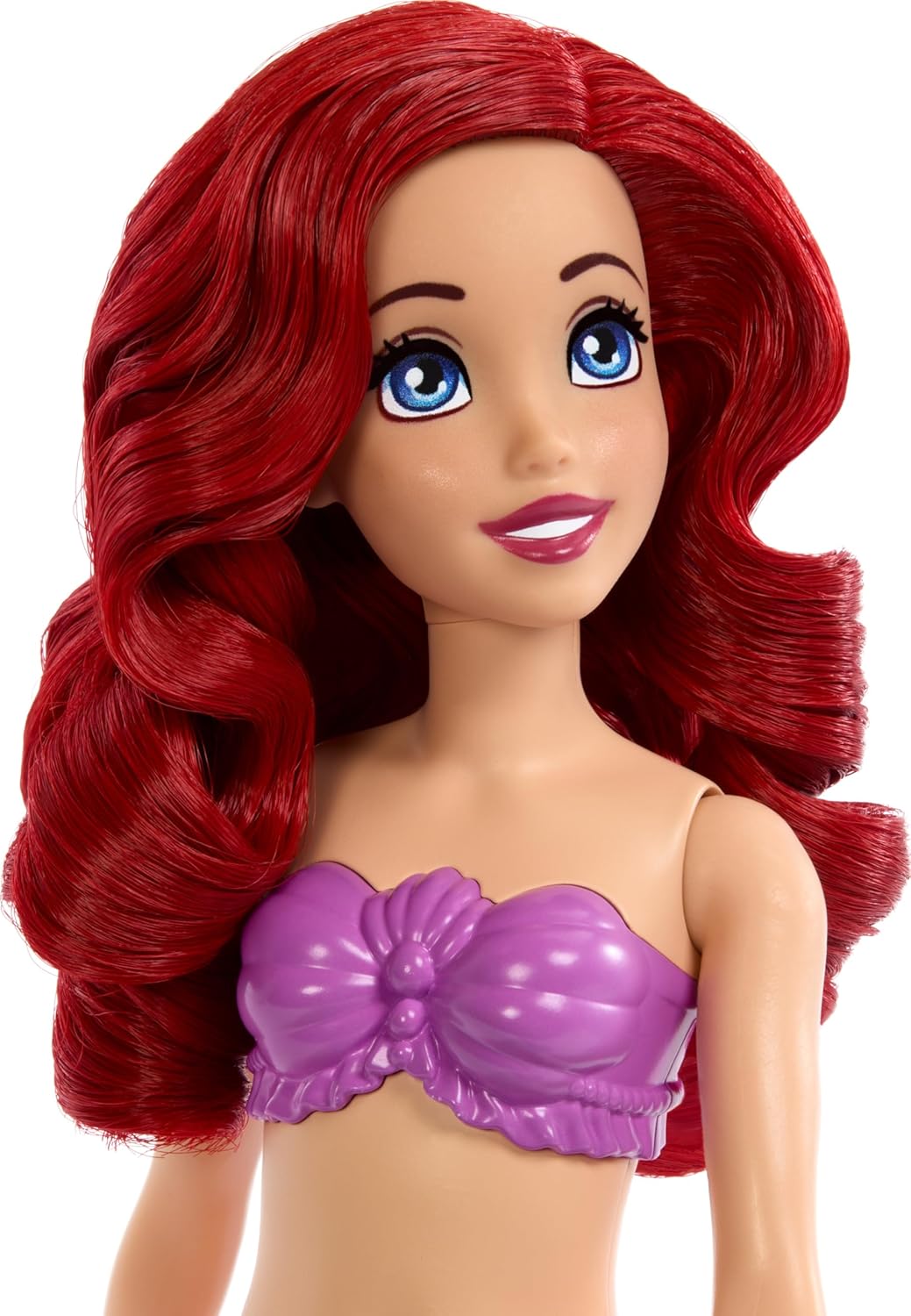 Disney Princess Ariel Mermaid Doll Rolling Chariot with Removable Fashion Tail Sebastian Figure Inspired by Disney The Little Mermaid Movie For