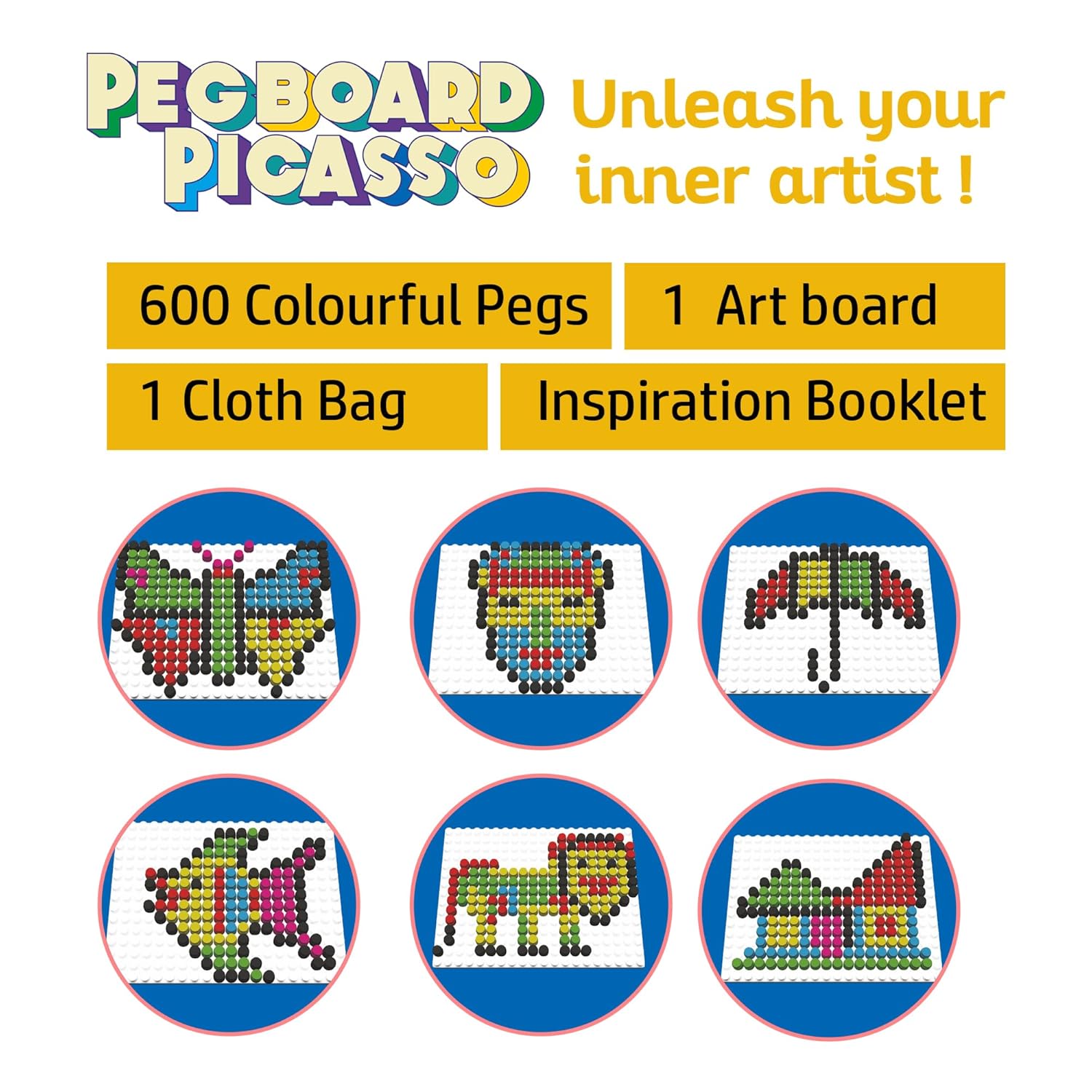 FLO Toys Peg Board Picasso Learning Kit For Kids Ages 6+