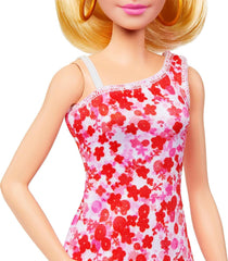 Barbie Fashionistas Doll with Blond Ponytail And Floral Dress #205 for Kids Ages 3+ (HJT02)