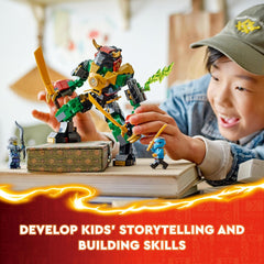 LEGO NINJAGO Lloyd’s Elemental Power Mech Toy Set Building Kit for Ages 7+