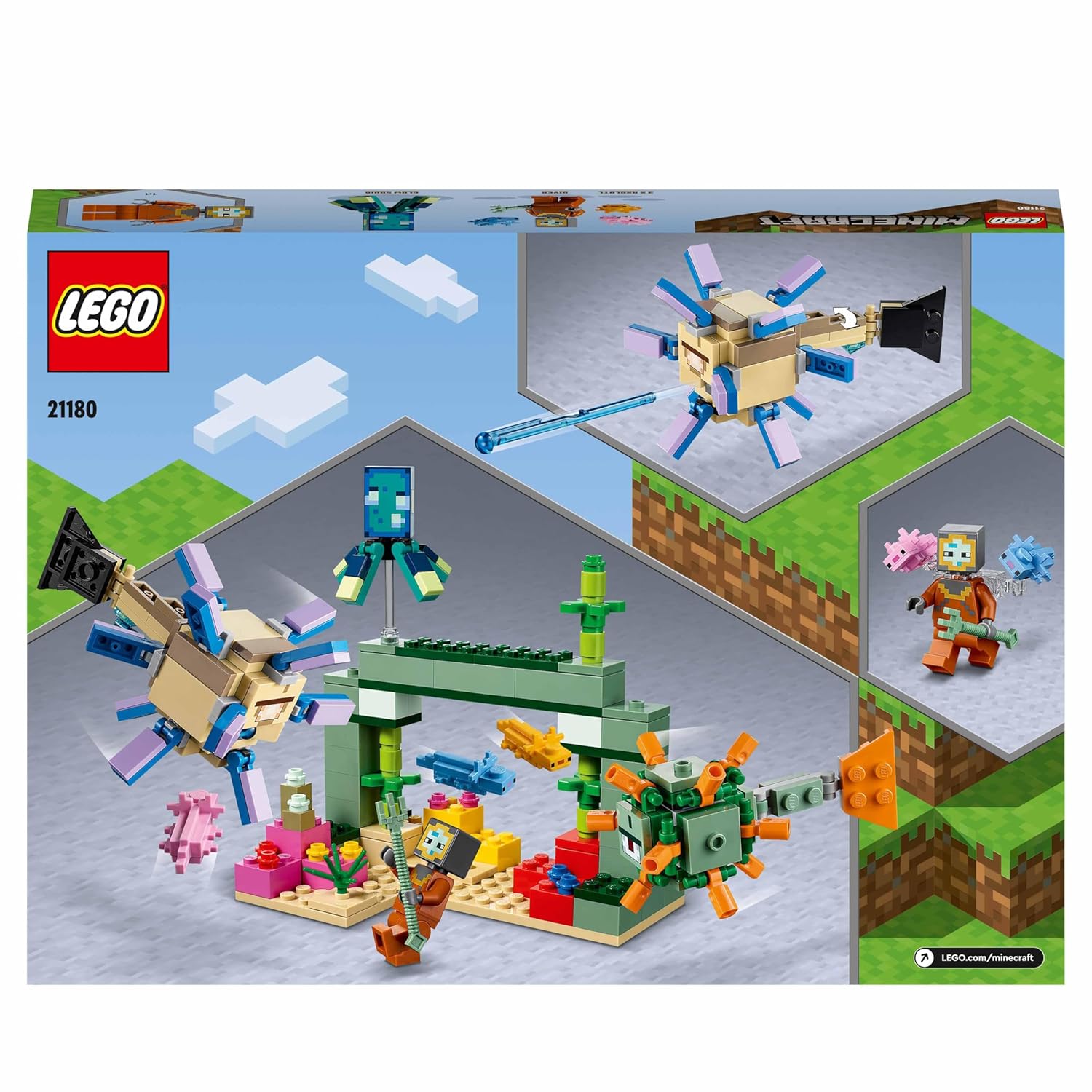 LEGO Minecraft The Guardian Battle Toy Building Kit For Ages 8+